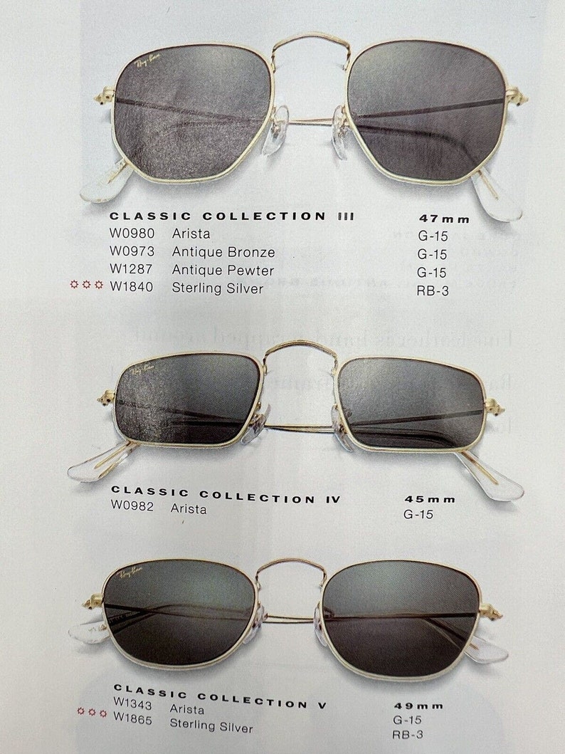 Vintage Ray Ban BL Classic Collection IV 45mm G15 Black Sunglasses NEW image 2