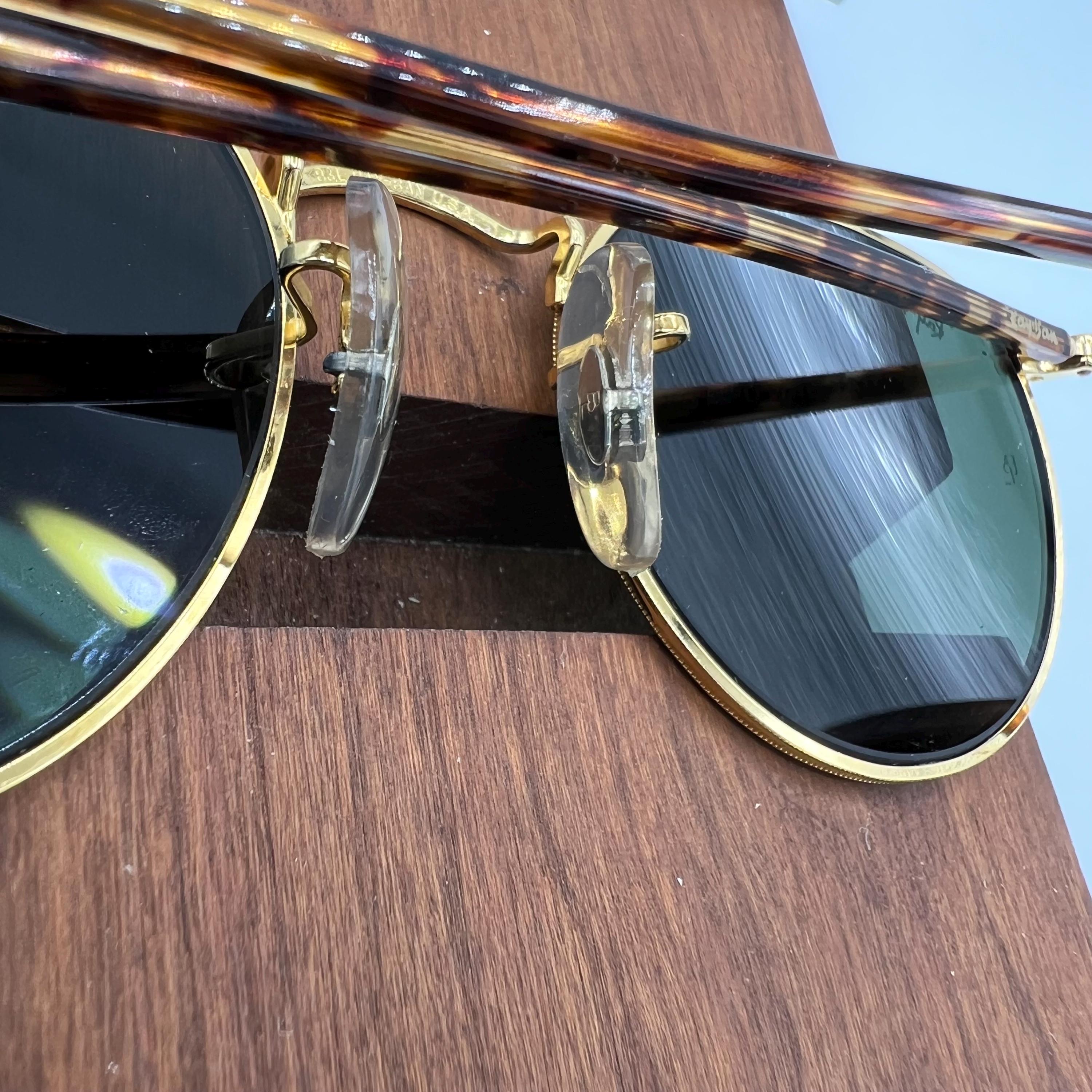 Vintage Ray-Ban USA Bausch & Lomb Willoby Sunglasses 50 20 Arista 140 Gold Frame Vintage Ray-ban Snap on Sunglasses – Bausch & Lomb Gold  main image 3