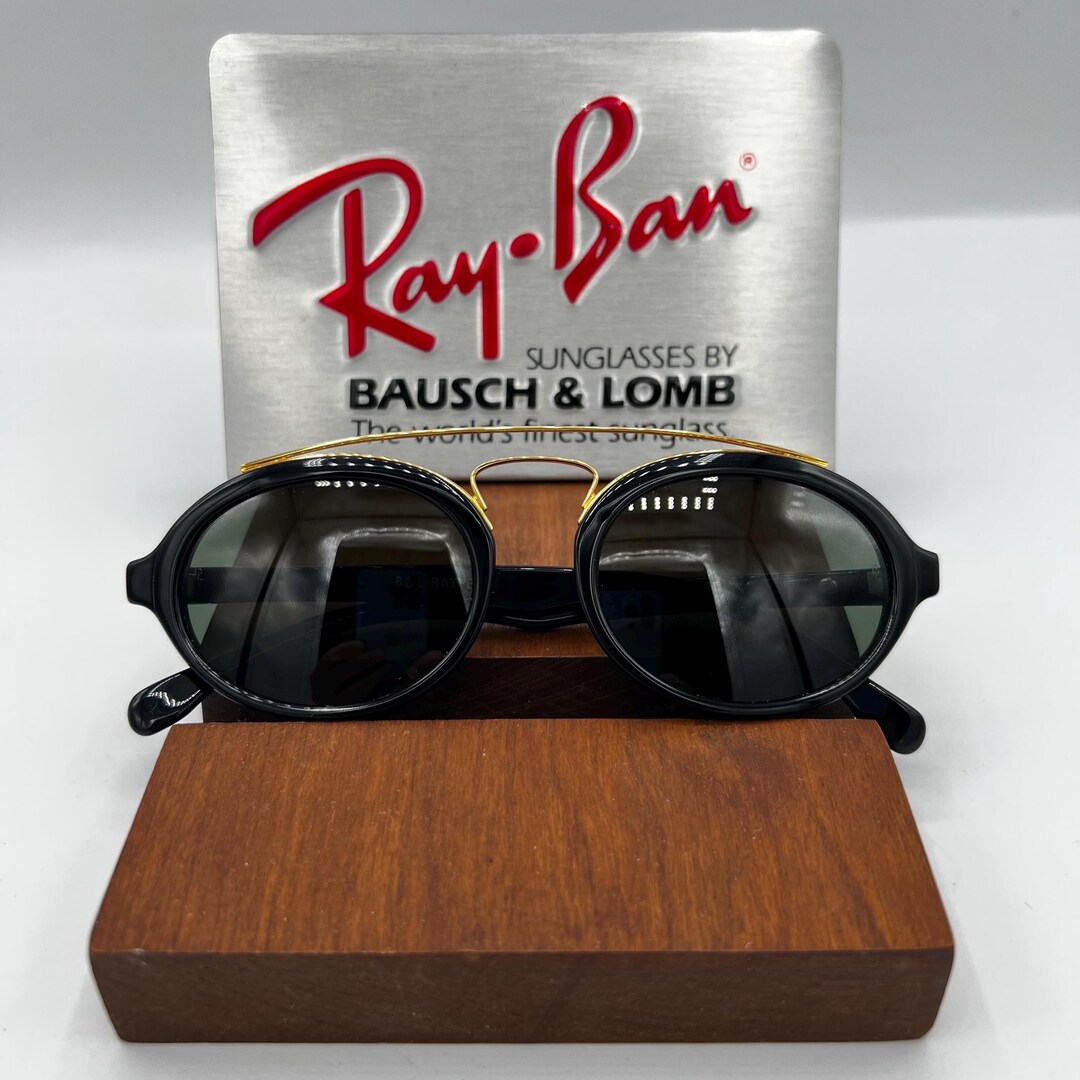 Vintage RAY-BAN B&L Gatsby Style 6 W0940 Black Gold Sunglasses USA