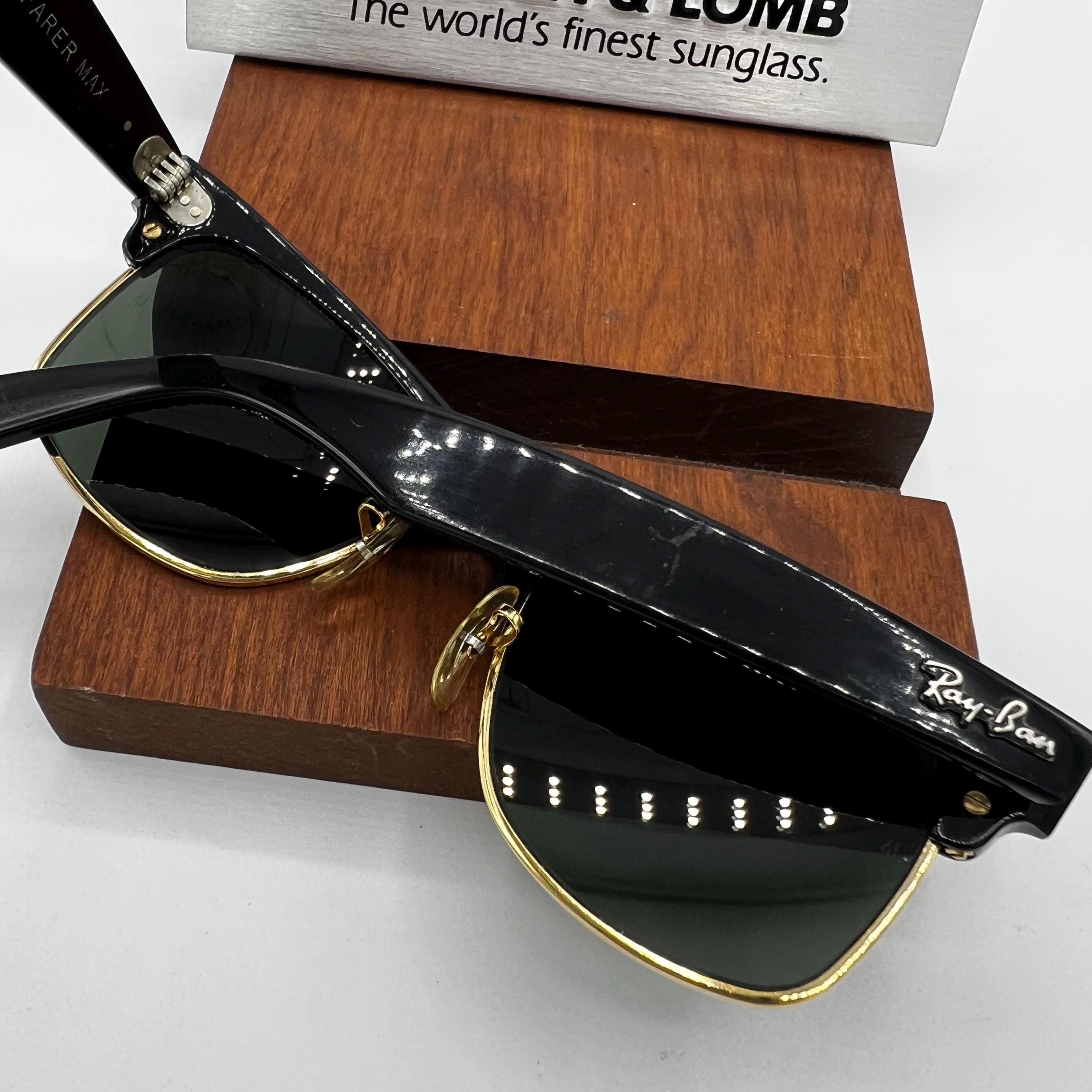 Vintage Ray Ban B&L Small Wayfarer Max Ebony Black W1269