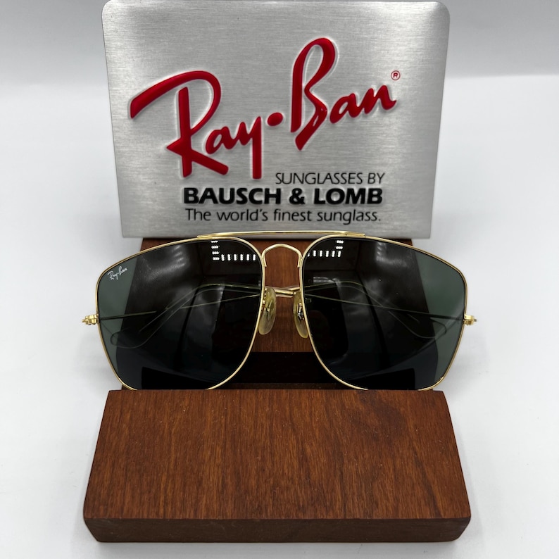 62[]14 mm Vintage B&L Ray Ban W0502 GEP G15 GLASS UV Explorer Aviator Solglasögon bild 1
