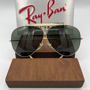 Gafas de sol estilo aviador de tiro con protección UV B&L 1/10 12K GF G15 de 5 mm de la década de 1960 imagen 1