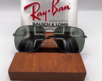 New Vintage B&L Ray Ban Leathers Outdoorsman II Black Brown Woven