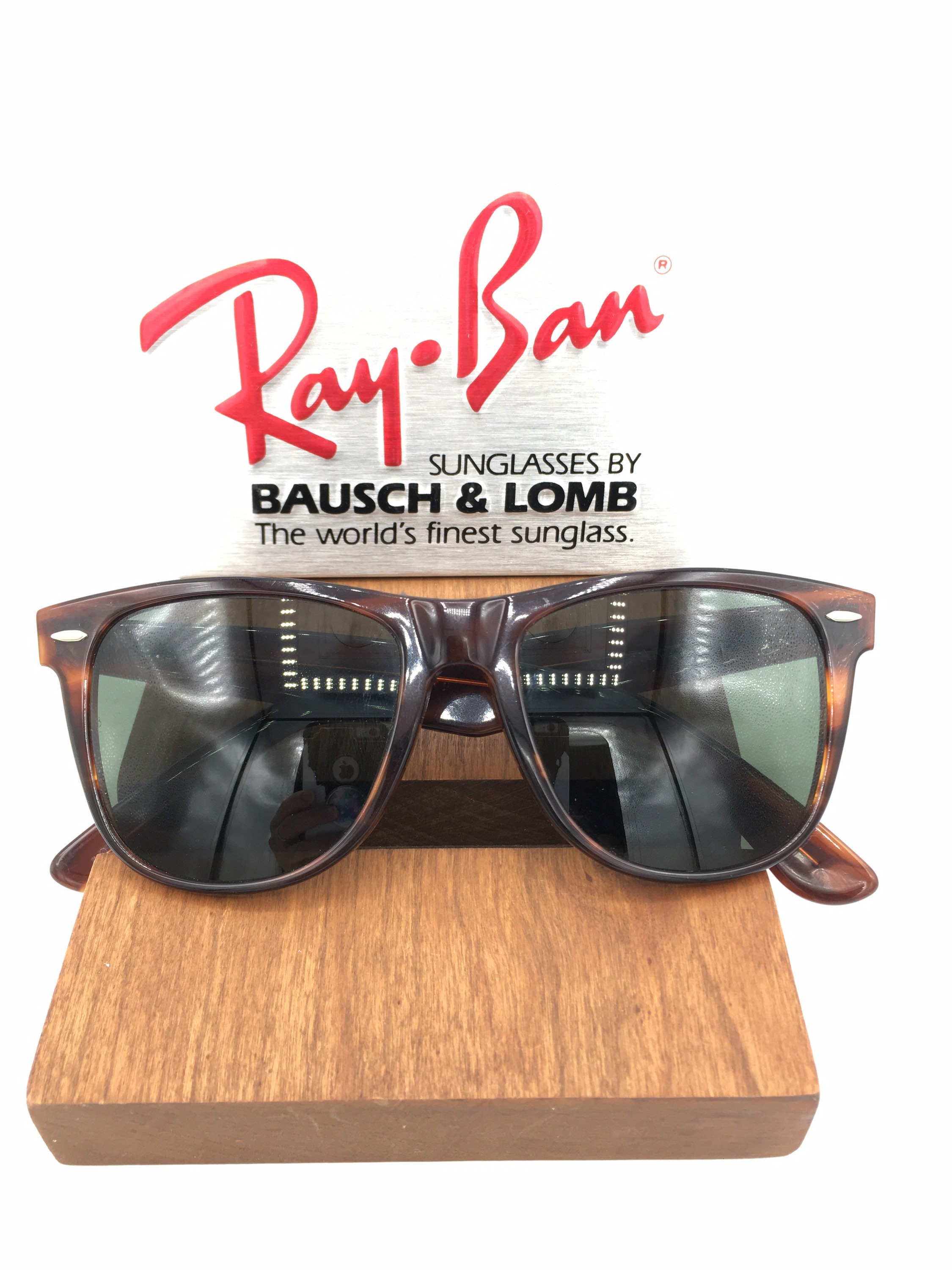 New Vintage B&L Ray Ban Wayfarer II L1725 Mock Tortoise 54mm 