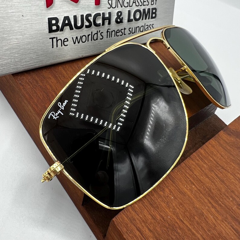 62[]14 mm Vintage B&L Ray Ban W0502 GEP G15 GLASS UV Explorer Aviator Solglasögon bild 2