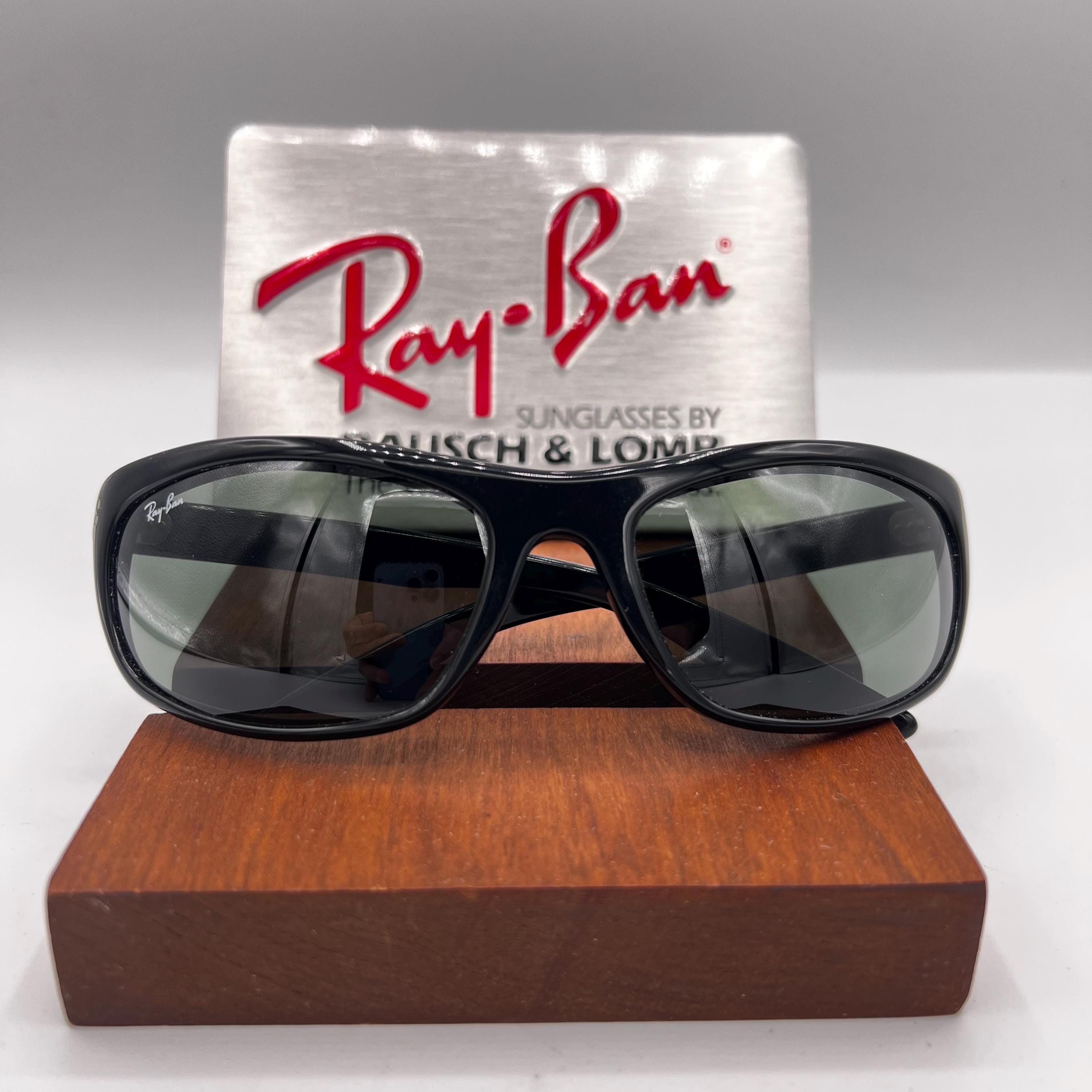 VINTAGE B&L Ray Ban L2870 G15 UV Crystal Black Ebony Balorama Wrap