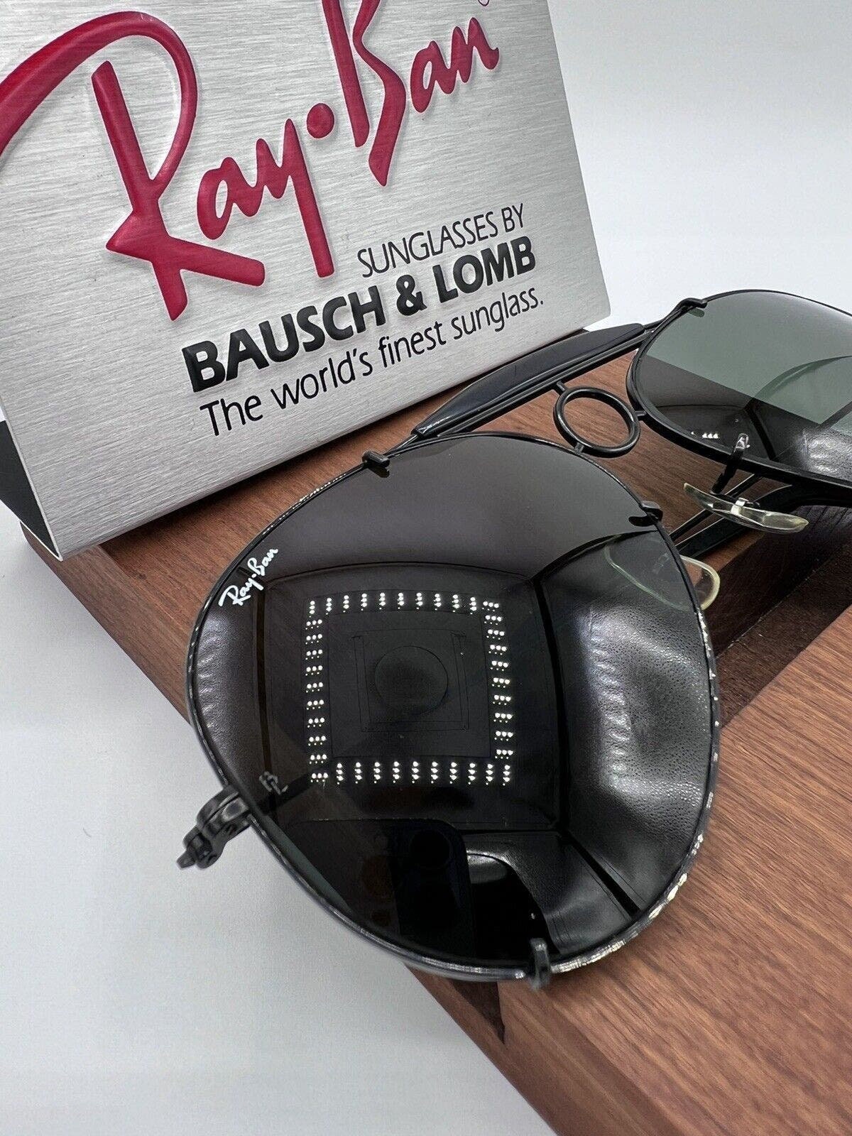 Vintage Ray Ban BL Black Chrome Sharpshooter 62mm G15 USA - Etsy