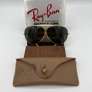 Gafas de sol estilo aviador de tiro con protección UV B&L 1/10 12K GF G15 de 5 mm de la década de 1960 imagen 2