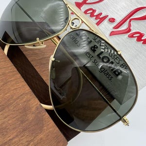 Gafas de sol estilo aviador de tiro con protección UV B&L 1/10 12K GF G15 de 5 mm de la década de 1960 imagen 6