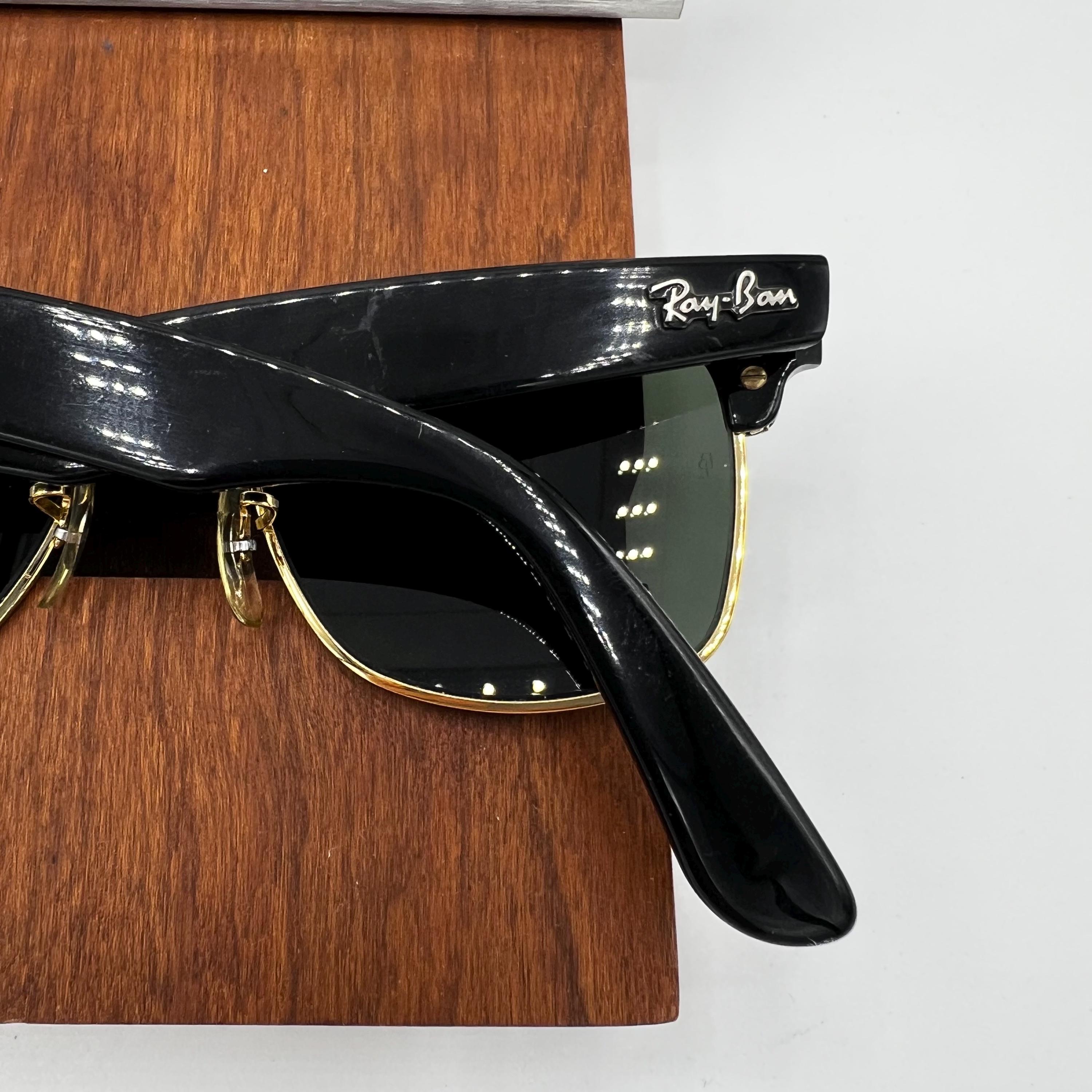 Vintage Ray Ban B&L Small Wayfarer Max Ebony Black W1269