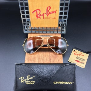Jahrgang Ray Ban B&L Gold Outdoorsman W1665 Chromax Driving B&L Ray Ban W1847 Schwarz Ps2 G15 Predator Serie