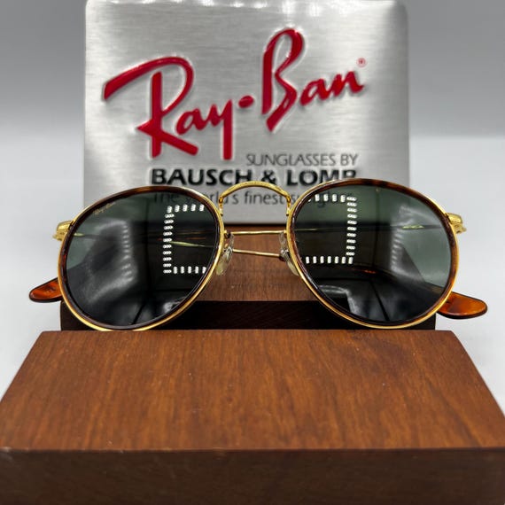Vintage Ray Ban B&L Round Tortoise Insert W1674 49mm Sunglasses