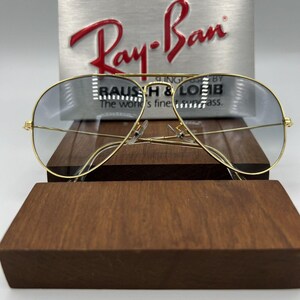 Vintage Ray Ban B&L Aviator Gray UltraGradient Okulary przeciwsłoneczne 58 mm NOS zdjęcie 2