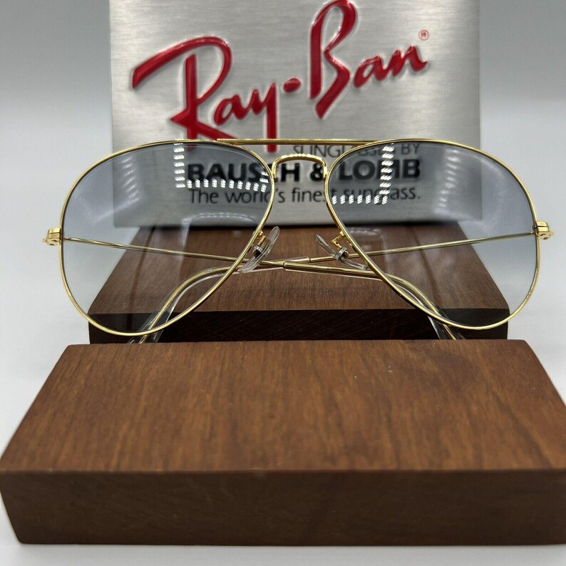 Vintage Ray Ban B&L Aviator Gray UltraGradient Okulary przeciwsłoneczne 58 mm NOS zdjęcie 2