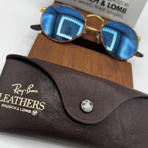 Vintage Ray Ban B & L blau verspiegelte runde Schildkröte 50 mm USA Custom Sonnenbrille Bild 8