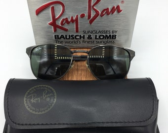 Vintage Ray Ban B&L Black Chrome Signet II W1302 Sunglasses - Etsy