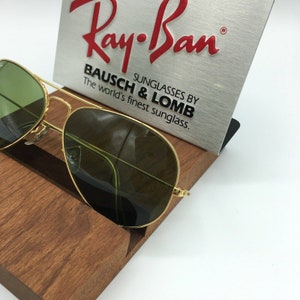 Óculos de sol vintage Ray Ban B&L GREEN RB3 aviador 58mm NOS imagem 4