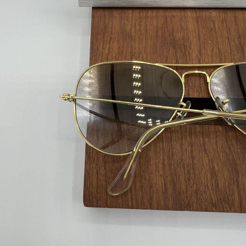 Vintage Ray Ban B&L Aviator Gray UltraGradient Okulary przeciwsłoneczne 58 mm NOS zdjęcie 5