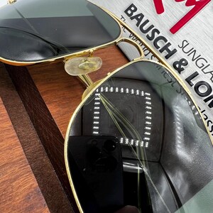 62[]14 mm Vintage B&L Ray Ban W0502 GEP G15 GLASS UV Explorer Aviator Solglasögon bild 4