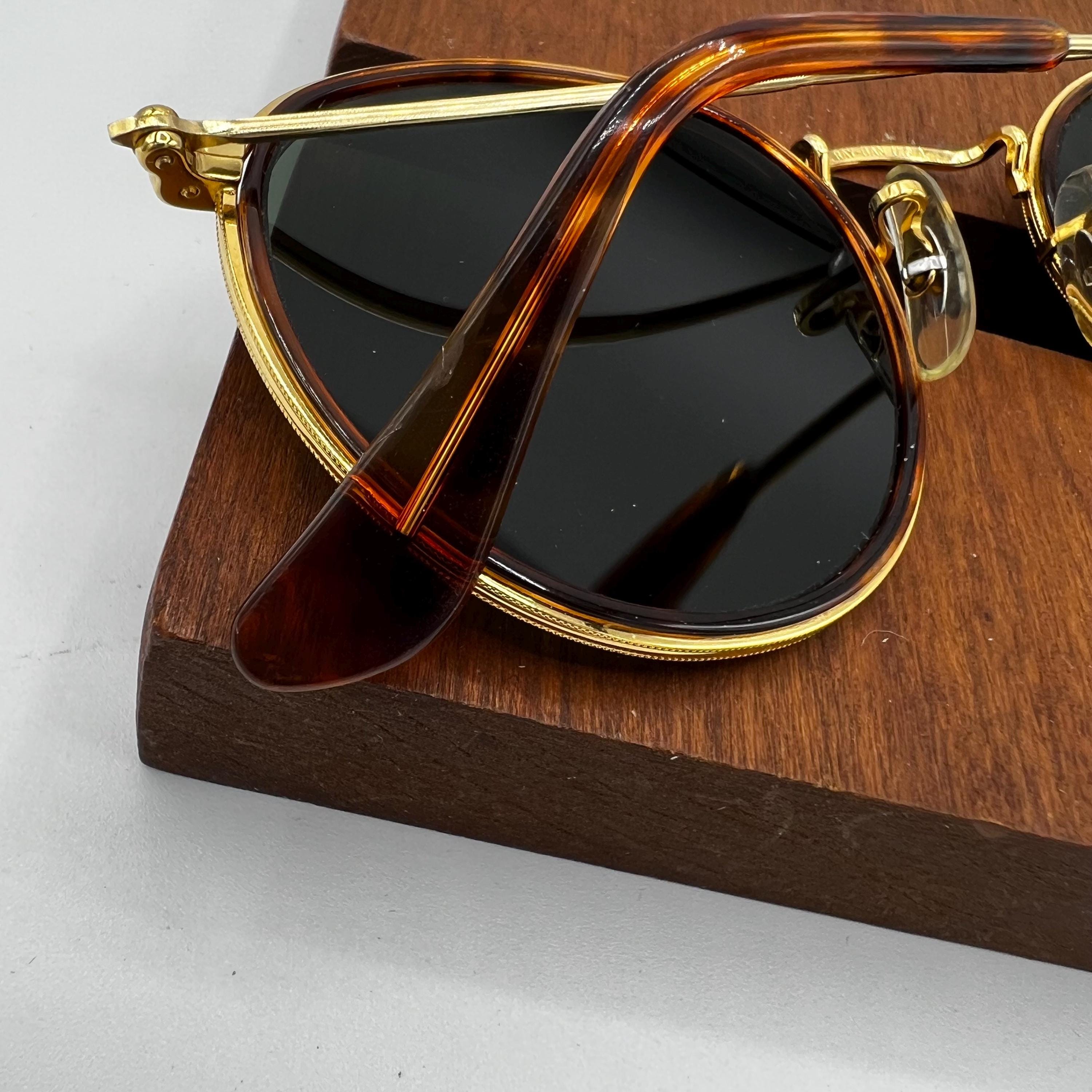 Vintage Ray Ban B&L Round Tortoise Insert W1674 49mm Sunglasses