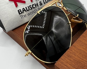CIRCA 1980's Vintage B&L Ray Ban USA GP G15 62mm Shooters Aviator Sunglasses