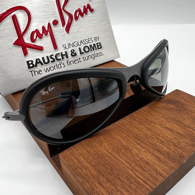 VTG B&L Ray Ban W2378 G15 MATTE-Grå Orbs Combo Deluxe Metall Svart Gummi NOS bild 3