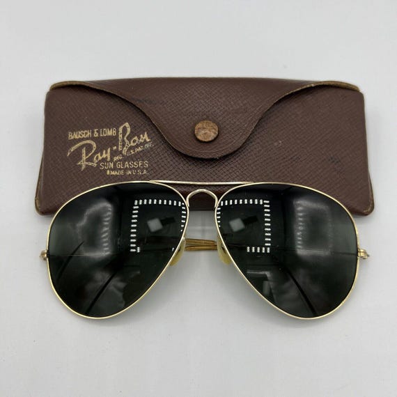 小物 Ray-Ban Aviator Gold Sunglasses y2k Ray-Ban RB3025K Aviator Solid Gold XL (58 - 14) with Green