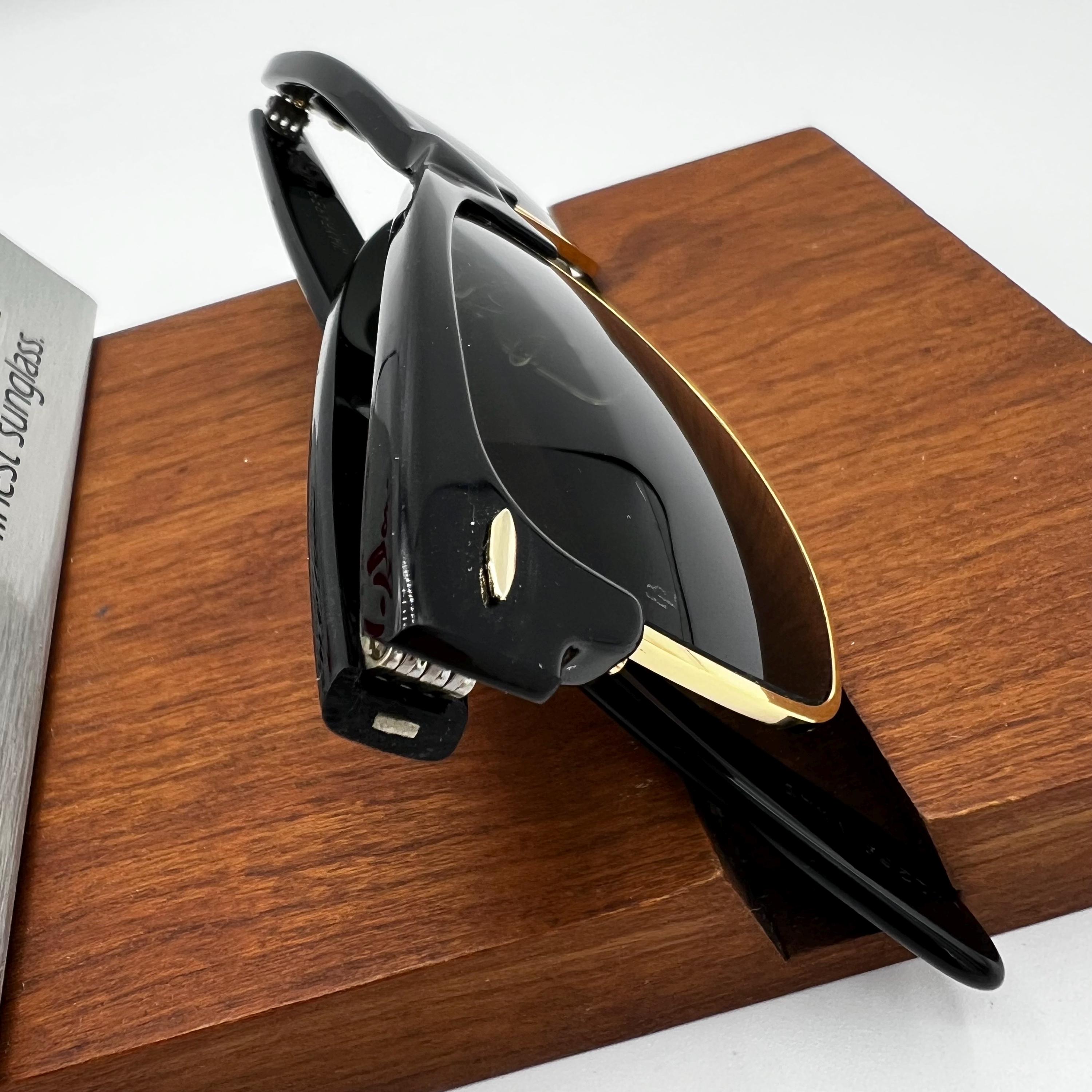 Vintage Ray Ban B&L Small Wayfarer Max Ebony Black W1269