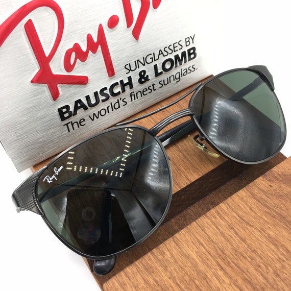 本店は B&L Ban Ray Vintage Black Sunglasses W1302 II Signet Chrome 小物