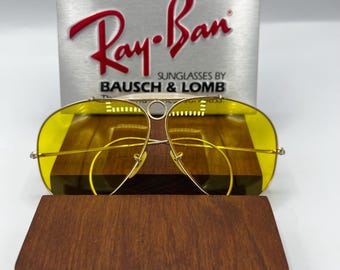 62 MM Vintage B&L RAY-BAN 1/10 12K GF Kalichrome Shooting Aviator Solglasögon