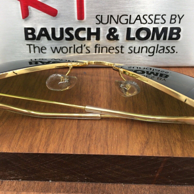Óculos de sol vintage Ray Ban B&L GREEN RB3 aviador 58mm NOS imagem 5