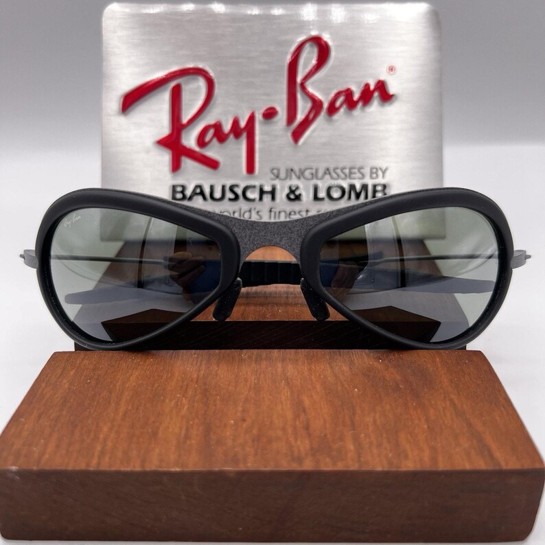 VTG B&L Ray Ban W2378 G15 MATTE-Grå Orbs Combo Deluxe Metall Svart Gummi NOS bild 1