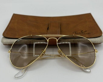 58[]14mm VINTAGE B&L Ray Ban 24K GEP Photo Brown Changeables