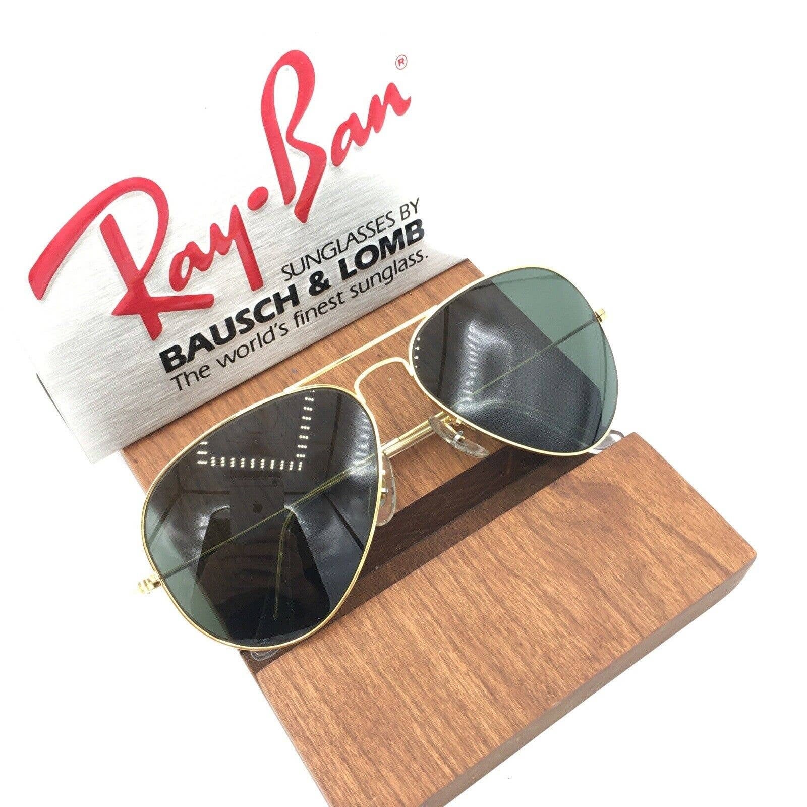 Vintage Ray Ban B&L Classic G15 Aviator USA 58mm Sunglasses NOS 