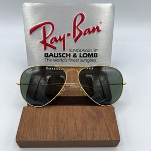 Vintage BL Ray Ban Bausch & Lomb Gold Aviators G15 Gray 58mm L0205 w/Case