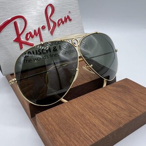 Gafas de sol estilo aviador de tiro con protección UV B&L 1/10 12K GF G15 de 5 mm de la década de 1960 imagen 4