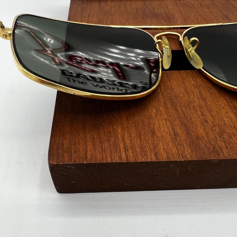 62[]14 mm Vintage B&L Ray Ban W0502 GEP G15 GLASS UV Explorer Aviator Solglasögon bild 13