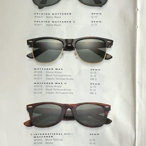Vintage Ray Ban B&L Wayfarer Max II Ebony W1272 Excellent Sunglasses 54mm USA image 4