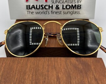 Vintage Ray-ban B&L W2201 Duty Free Elite Round Arista  display picture 1