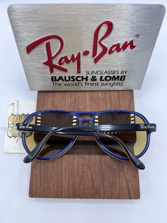 Vintage Ray Ban BL Vagabond L9744 Black Blue Ambe… - image 6