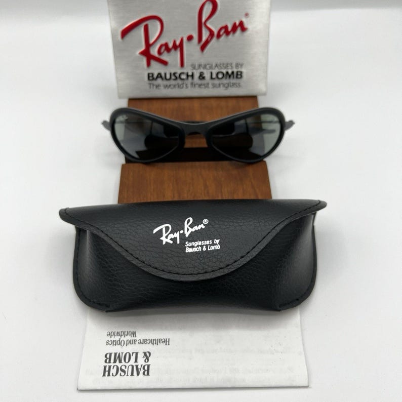 VTG B&L Ray Ban W2378 G15 MATTE-Grå Orbs Combo Deluxe Metall Svart Gummi NOS bild 14