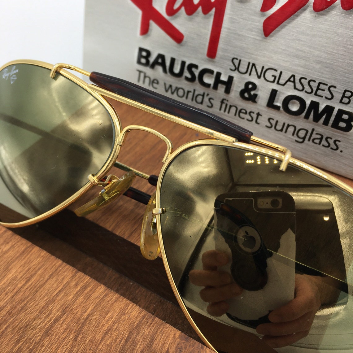 Ray Ban USA Vintage B L Aviator Diamond Hard Survivor W1506 Etsy