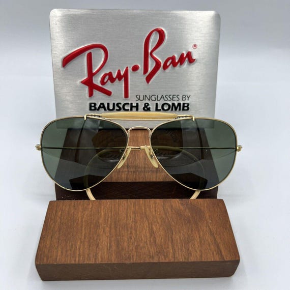 1960\'s 58MM Vintage B&L RAY BAN 1/10 12K GF G15 Outdoorsman Aviator Sunglasses 1960 main image 4