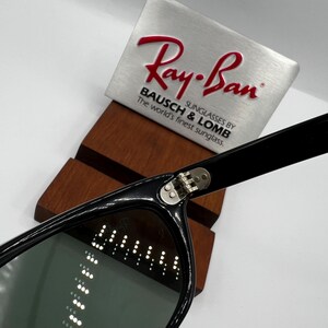 VINTAGE B&L Ray Ban L2870 G15 UV Crystal Black Ebony Balorama Wrap Sunglasses image 9