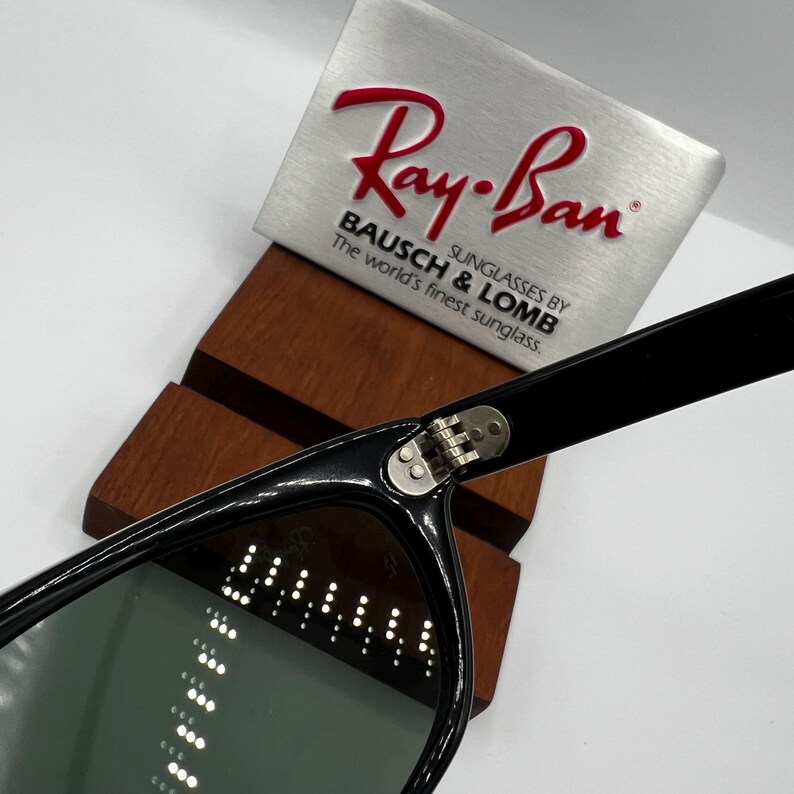 VINTAGE B&L Ray Ban L2870 G15 UV Crystal Black Ebony Balorama Wrap Sunglasses image 9