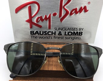 Okulary przeciwsłoneczne Vintage Ray Ban B&L Black chrome Signet II W1302