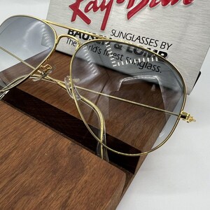 Vintage Ray Ban B&L Aviator Gray UltraGradient Okulary przeciwsłoneczne 58 mm NOS zdjęcie 3