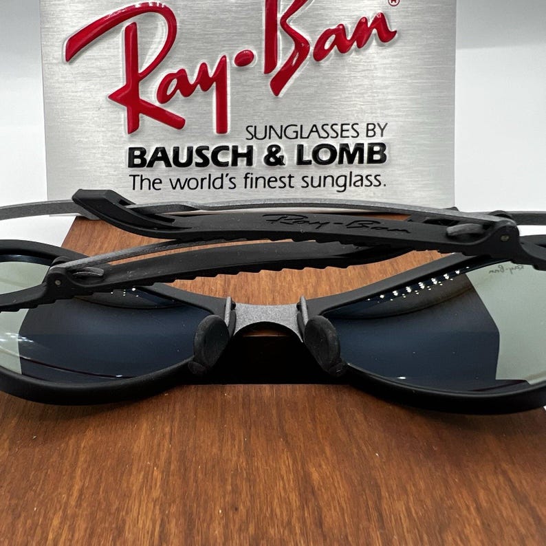 VTG B&L Ray Ban W2378 G15 MATTE-Grå Orbs Combo Deluxe Metall Svart Gummi NOS bild 9