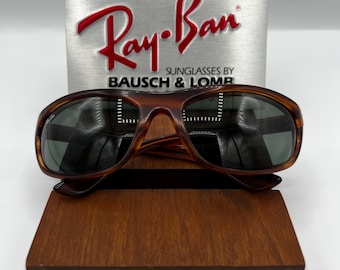 VINTAGE B&L Ray Ban L2872 Shiny Acetate Tortoise G15 UV Balorama Wrap sunglasses