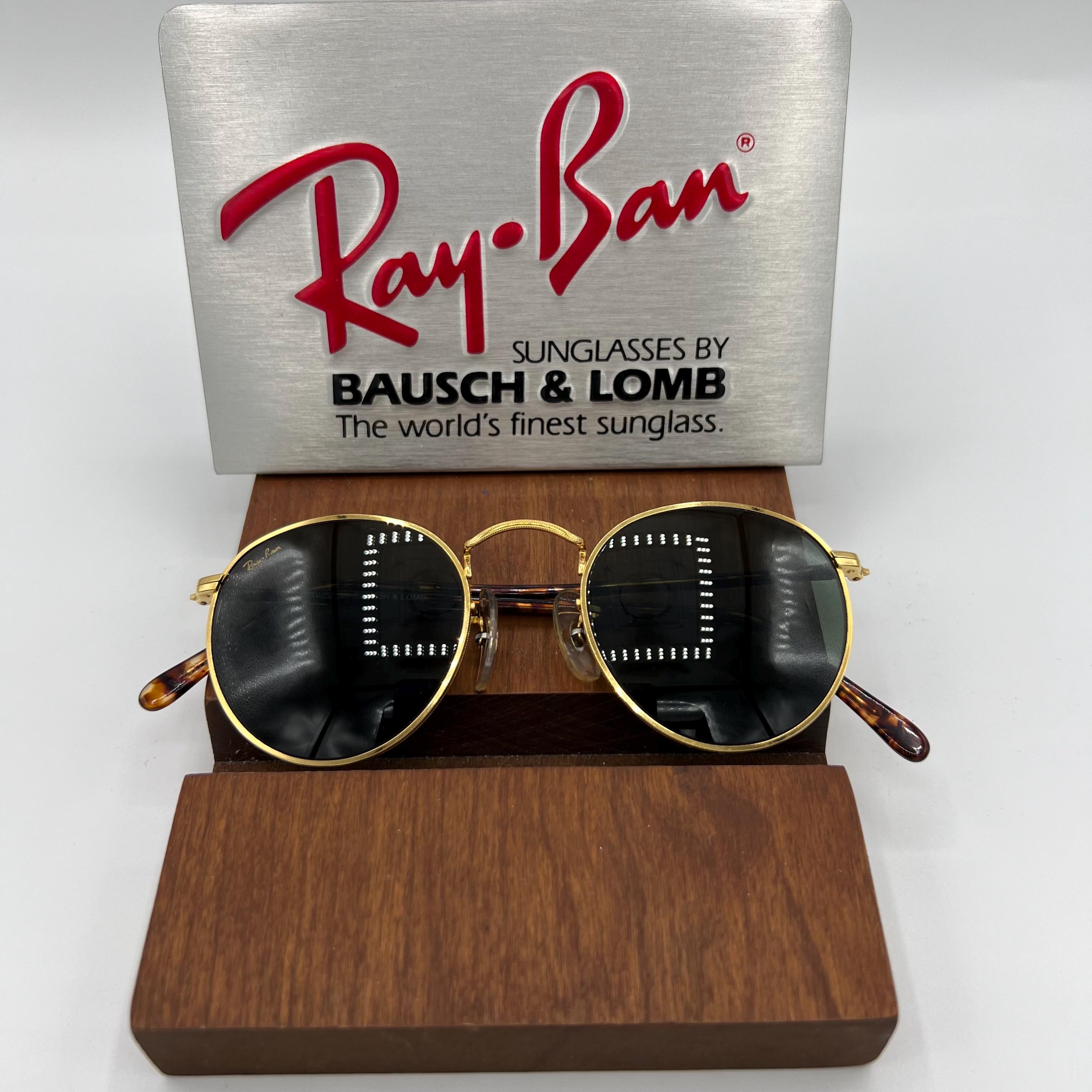Vintage Ray-ban B&L W2201 Duty Free Elite Round Arista Sunglasses